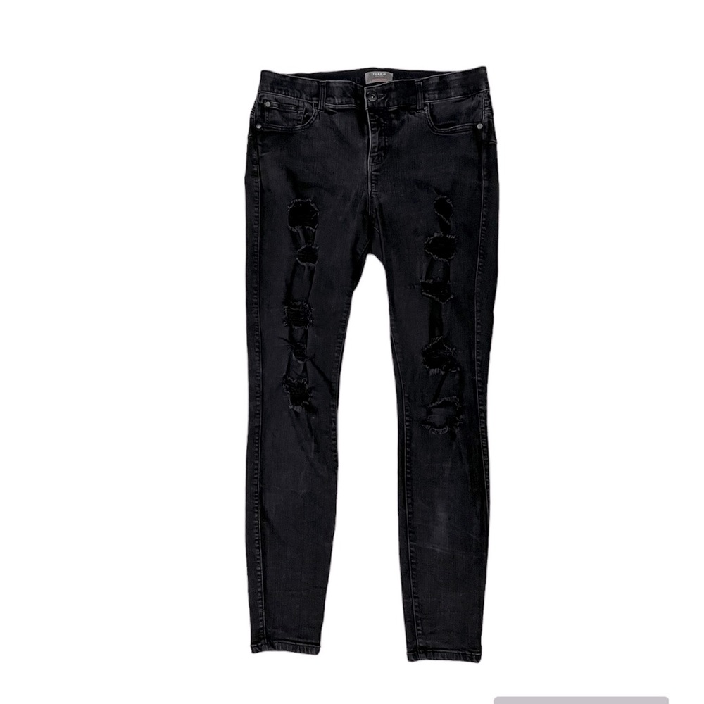 Torrid Black Distressed High Rise Bombshell Skinny Jeans Size 14